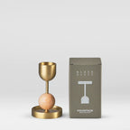 Beaded Fountain Brass Candle Holder - Coral Medium