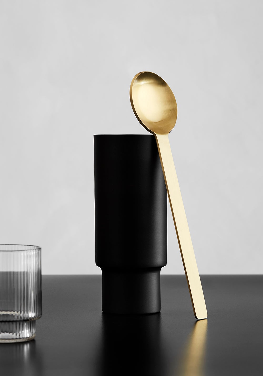 Geo Salad Servers | Brass