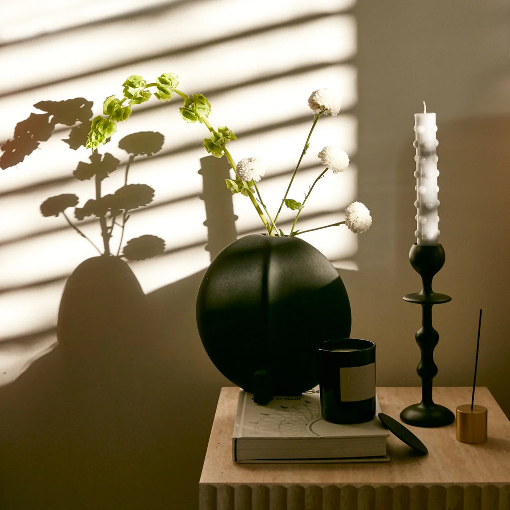 Infinity Candle Holder - Black Medium