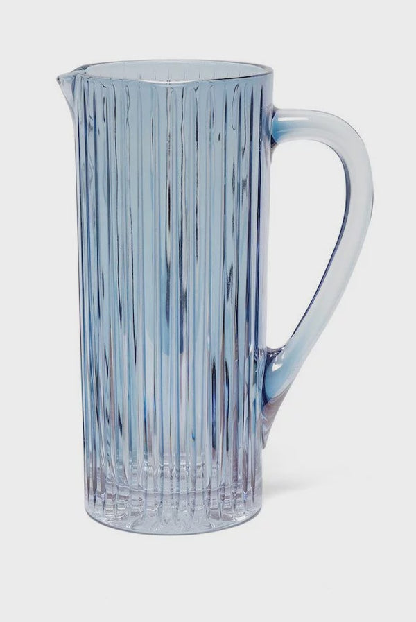 Blue Ridged Pitcher Glass Prestige