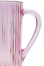 Pink Ridged Pitcher Glass Prestige