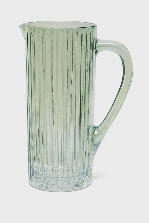 Green Ridged Pitcher Glass Prestige