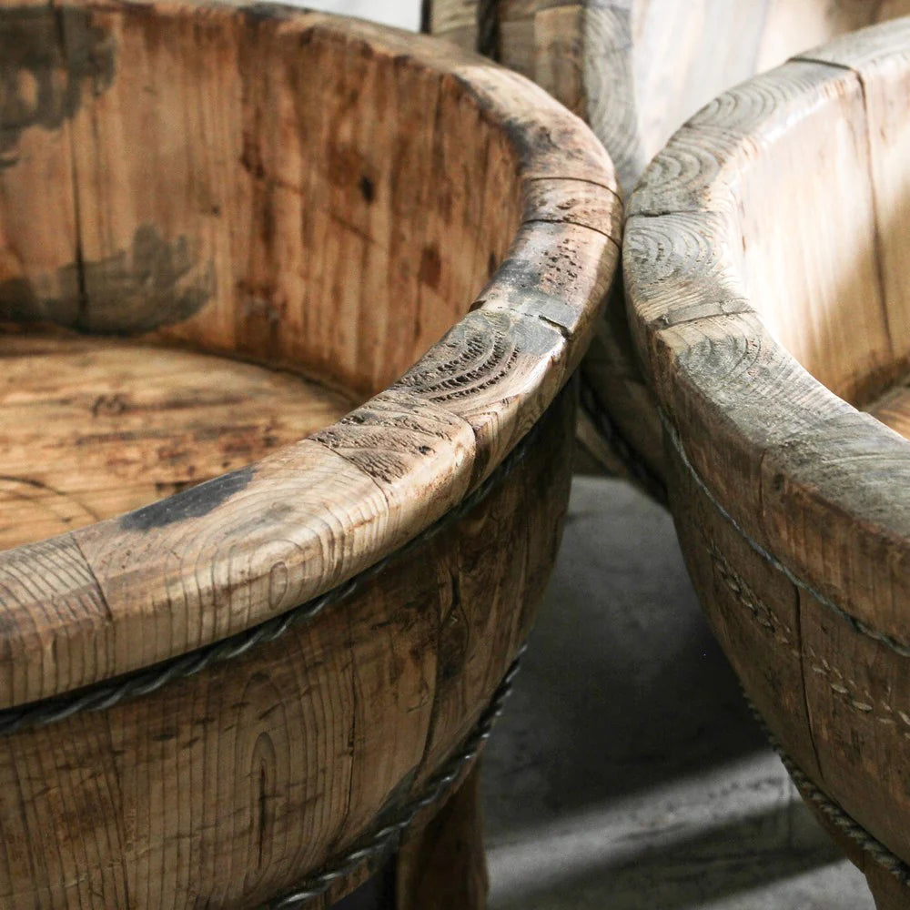 Antique Chinese Wash Basin Round