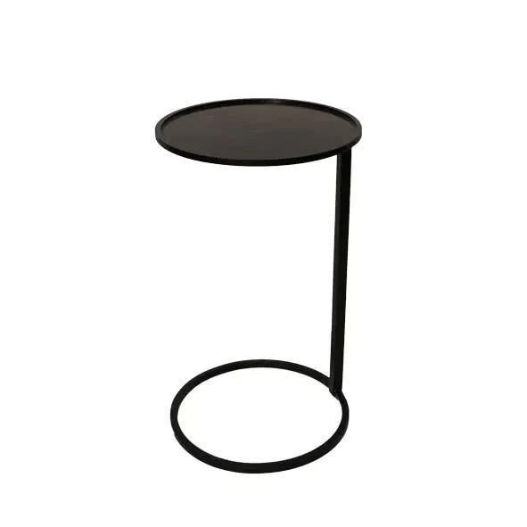 Black Circle Couch Side Table