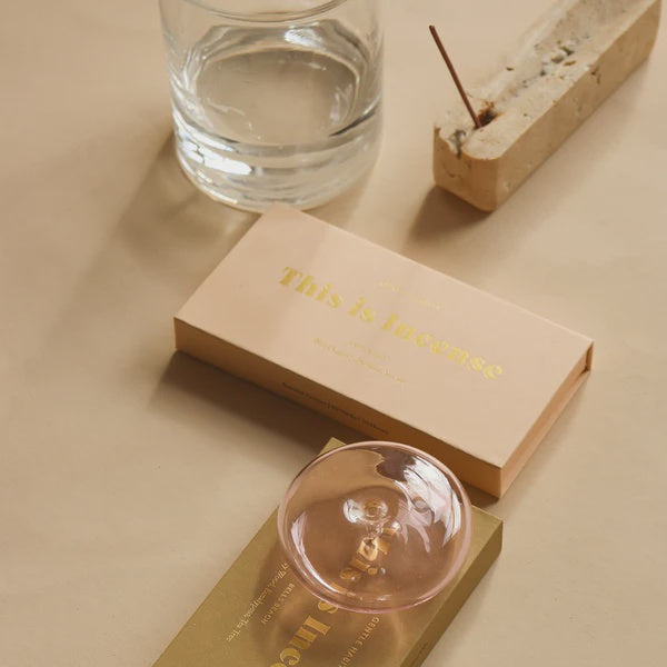 Glass Vessel Incense Holder | Pink