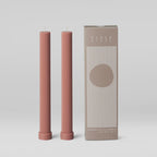 Column Pillar Candle Duo - Peach