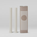 Column Pillar Candle Duo - Cream White