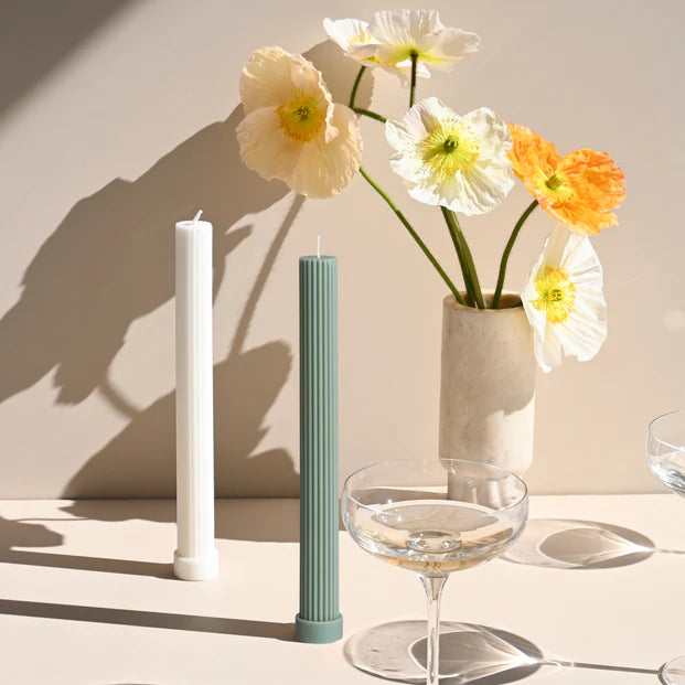 Column Pillar Candle Duo - Eucalyptus