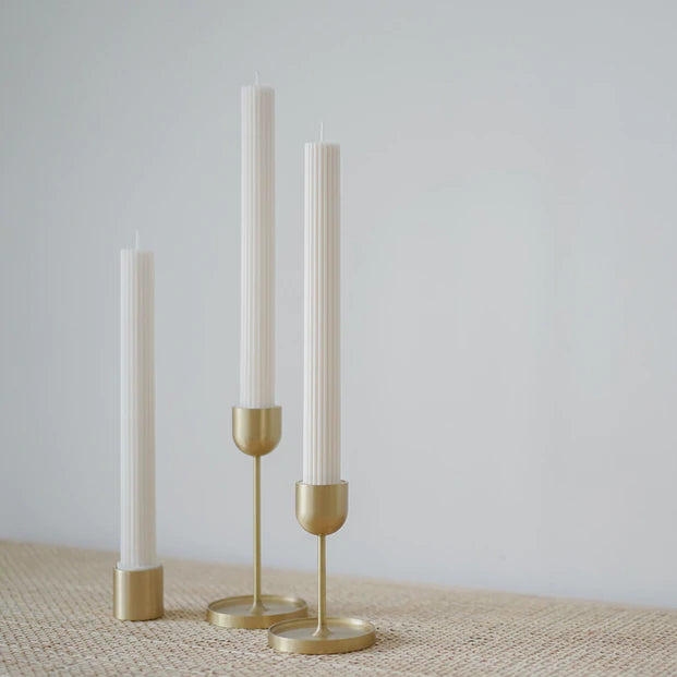 Fountain Brass Candle Holder - Large