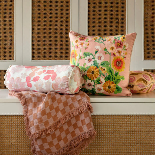 Flower Bed Pink Cushion 60cm