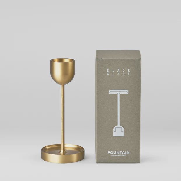 Fountain Brass Candle Holder - Large