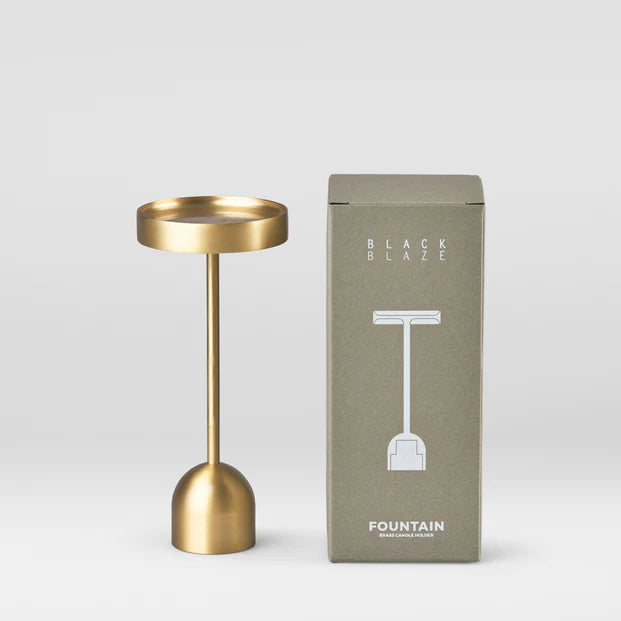 Fountain Brass Candle Holder - Large