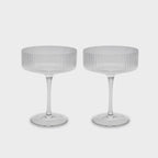 Ribbed Coupe Glasses - Set of 2