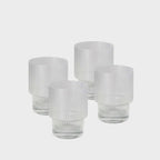 Ribbed Glass Tumbler - Set of 4