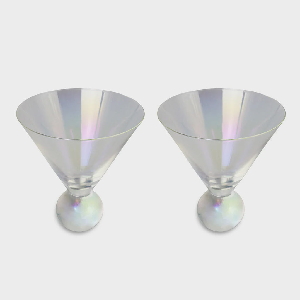 Aura Iridescent Martini Glasses - Set of 2