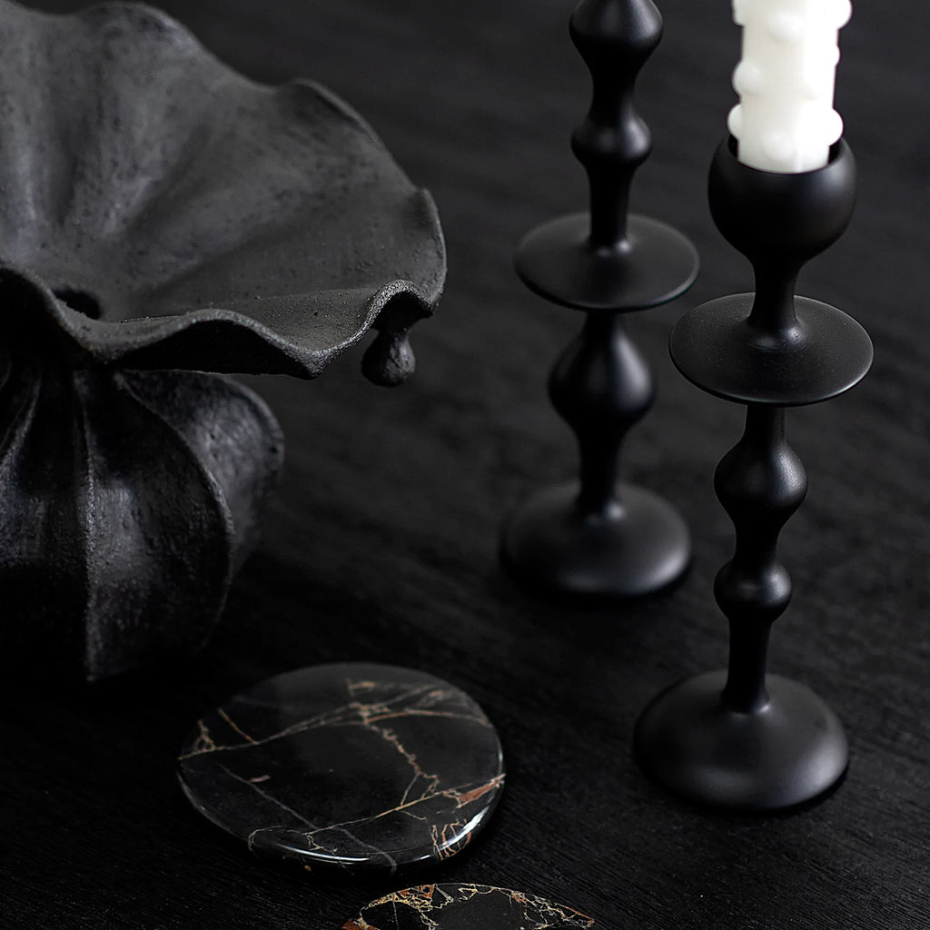 Infinity Candle Holder - Black Medium