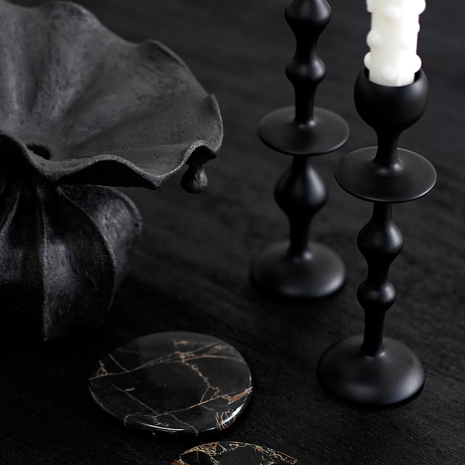 Infinity Candle Holder - Black Medium