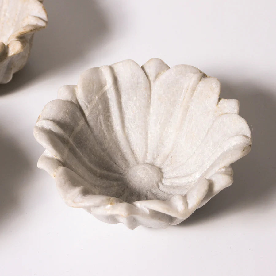 Marble Lotus Leaf Bowl