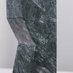 Pilos Taper Candlestand - Green Marble - Short