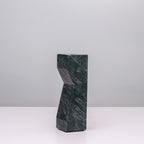 Pilos Taper Candlestand - Green Marble - Short