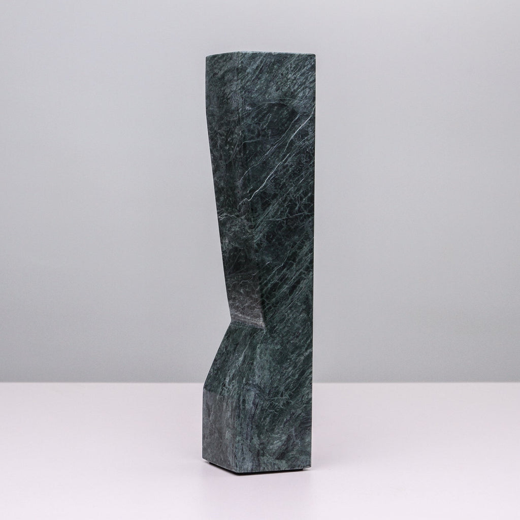 Pilos Taper Candlestand - Green Marble - Tall