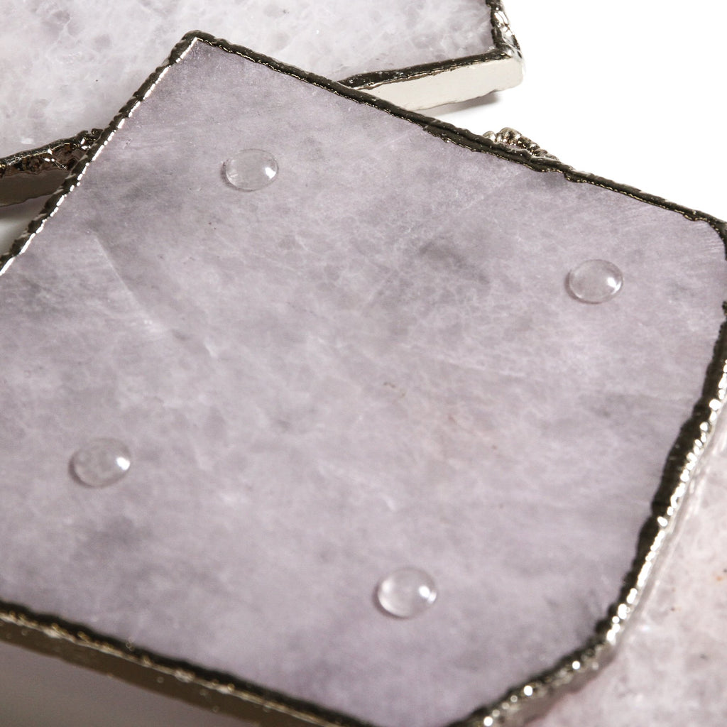 White Quartz Coasters - White Quartz