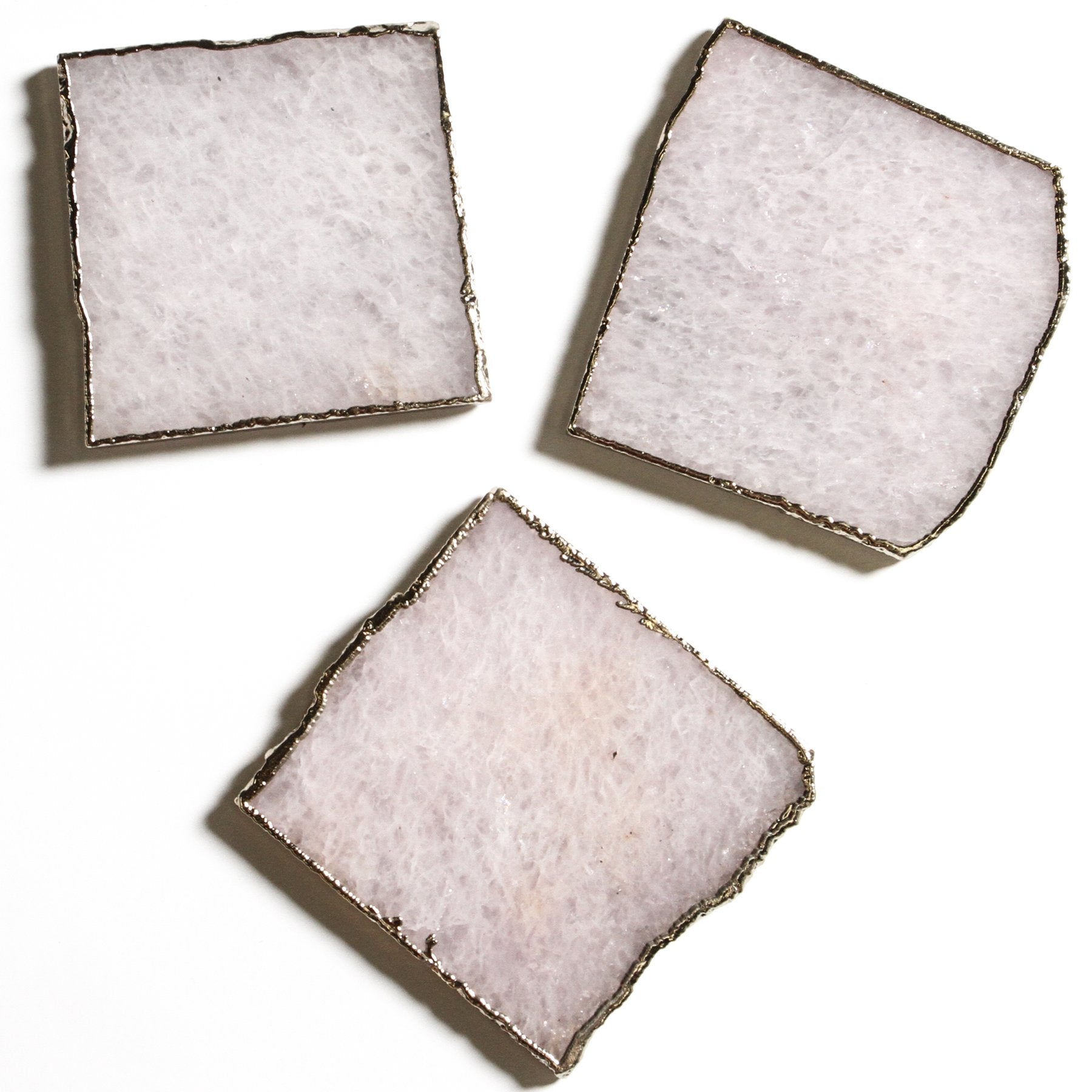 White Quartz Coasters - White Quartz