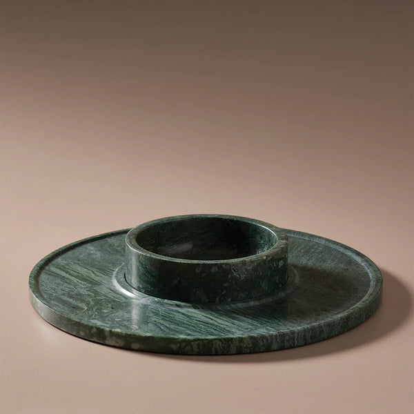 Orbit Marble Serving Platter - Green Marble