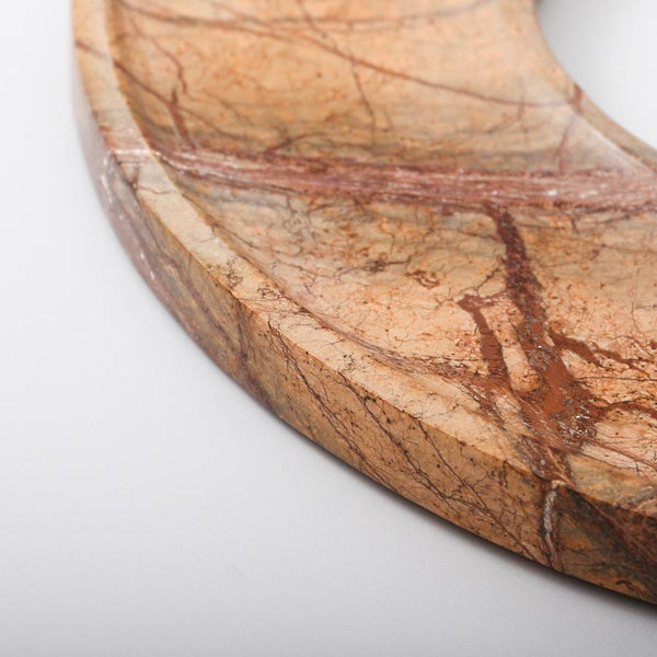 Orbit Marble Serving Platter - Brown Forest Marble