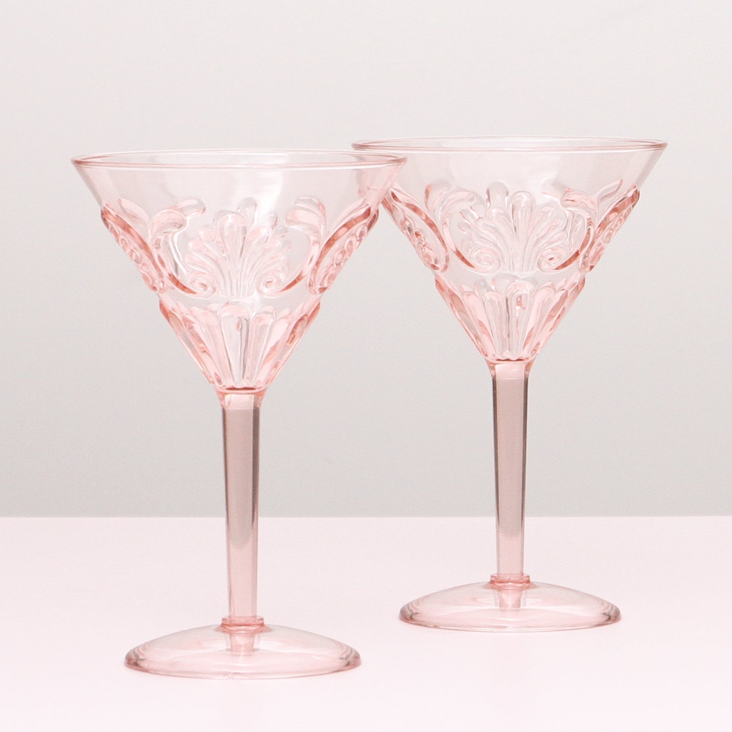 Flemington Acrylic Martini Glass - Pale Pink