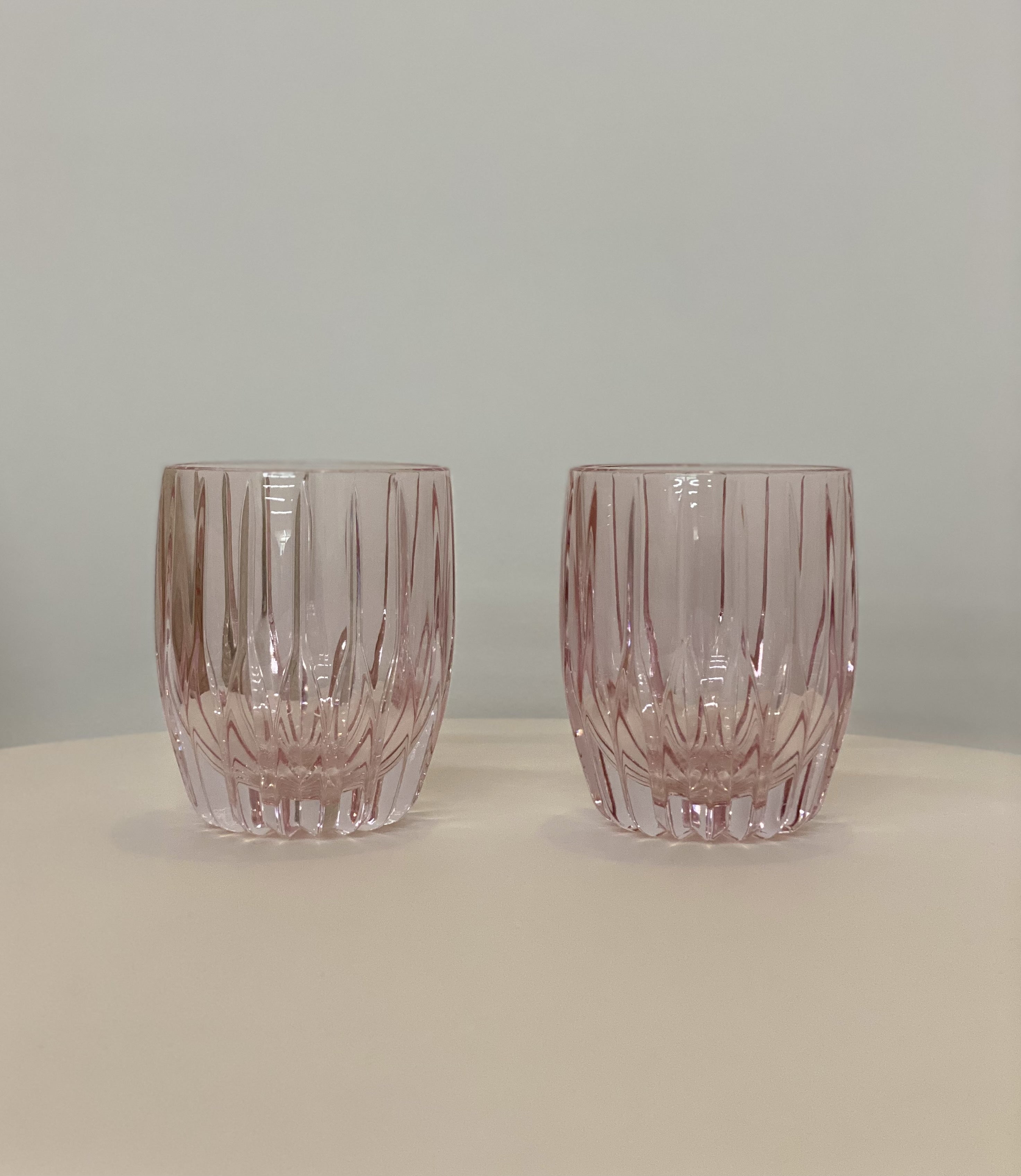 Pink Set Of Two Small Tumbler Glass