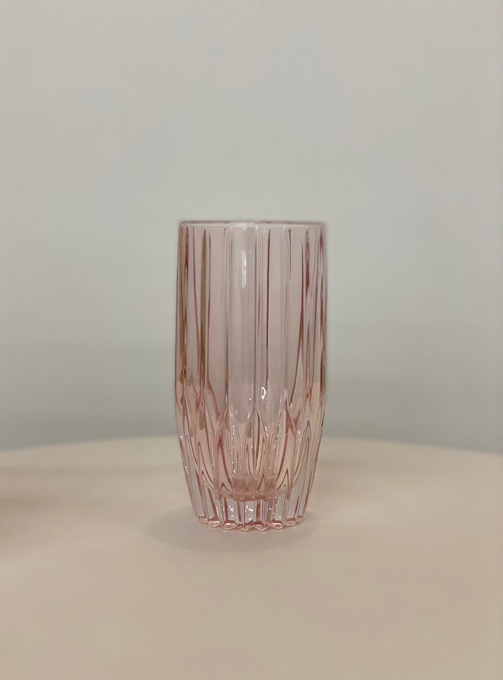 Pink Set Of Two Large Tumbler Glass