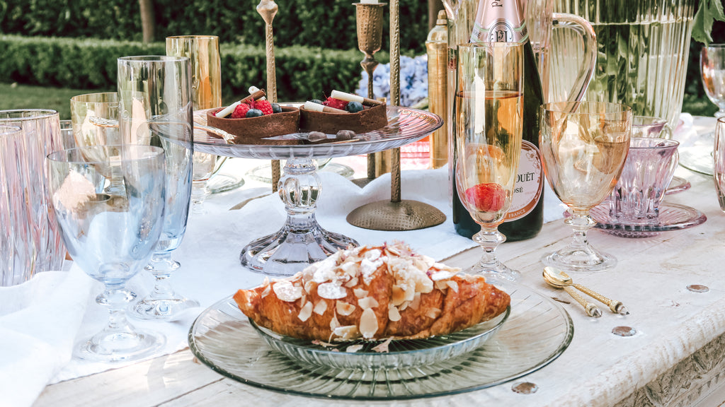 Ambra Set Of Two Rosy Flute Glass