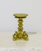 Gold Resin Pillar Candle Stand | Small