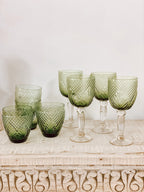 Vintage Green Goblets