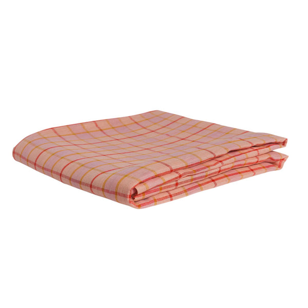 Isabel Check Linen Fitted Sheet - Bellini Queen