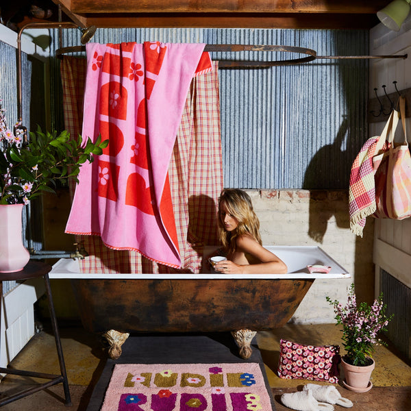 Maisie Nudie Towel - Poppy
