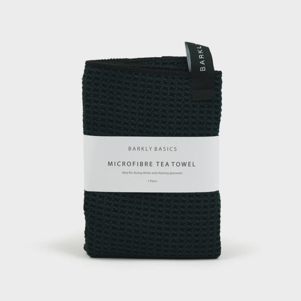 Black Microfibre Tea Towel