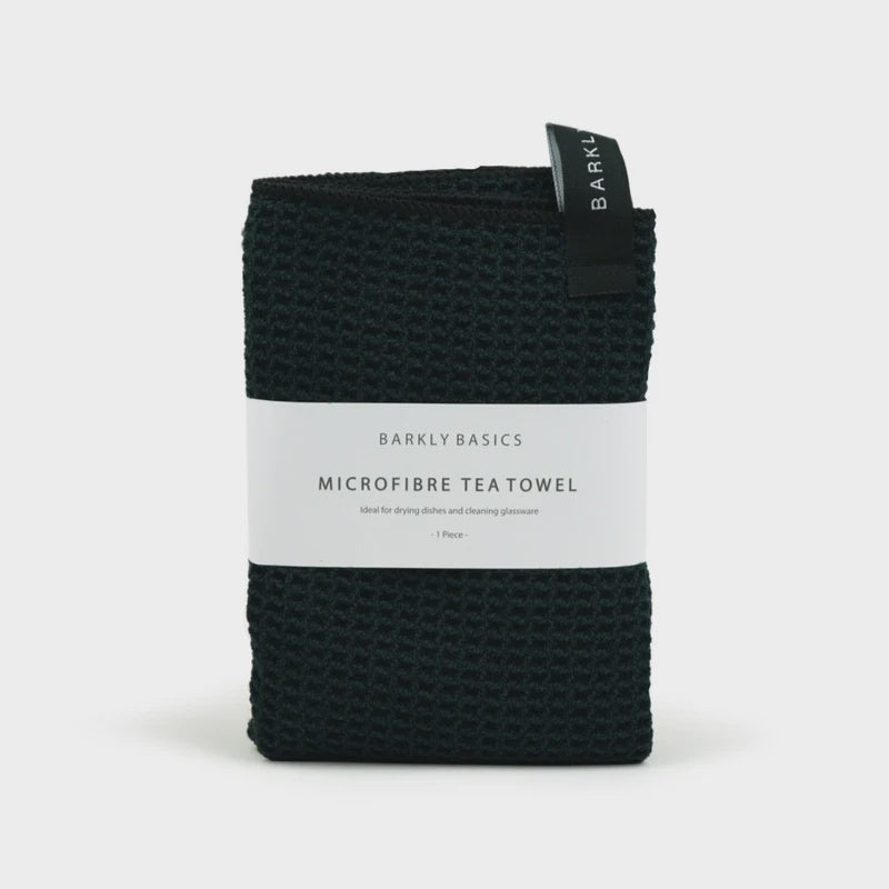 Black Microfibre Tea Towel