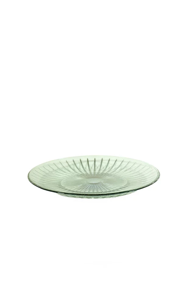 Green Set Of Two Glass Plate