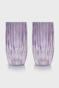 Purple Set Of Two Large Tumbler Glass