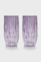 Purple Set Of Two Large Tumbler Glass