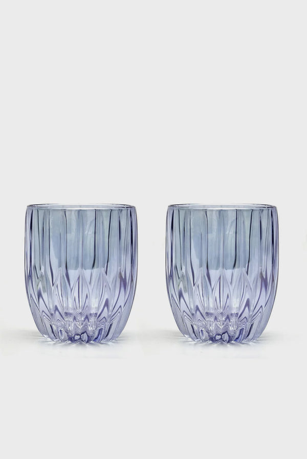 Blue Set Of Two Small Tumbler Glass