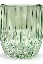 Green Set Of Two Small Tumbler Glass