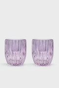Purple Set Of Two Small Tumbler Glass