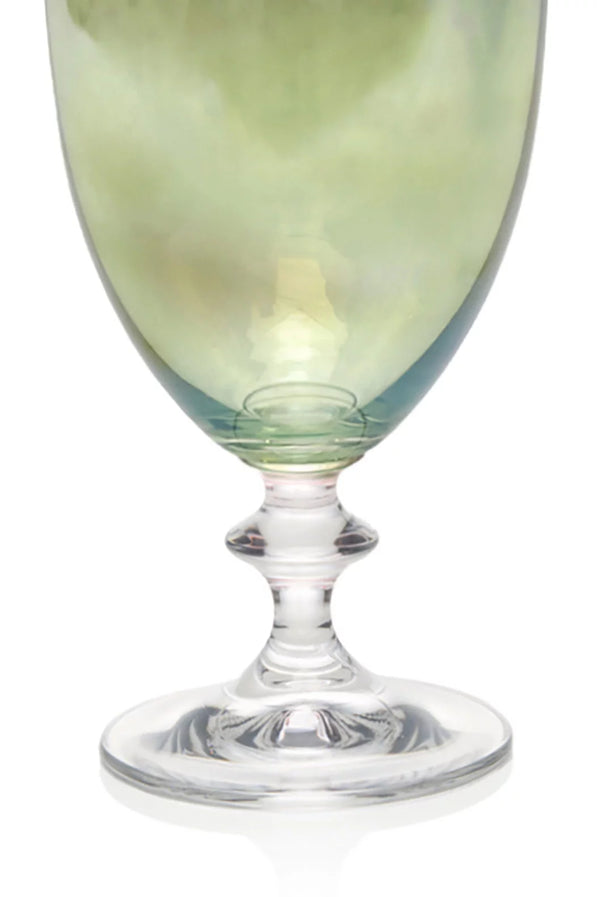Green Set Of Two Rosy Wine Glass