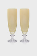 Ambra Set Of Two Rosy Flute Glass