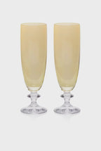 Ambra Set Of Two Rosy Flute Glass