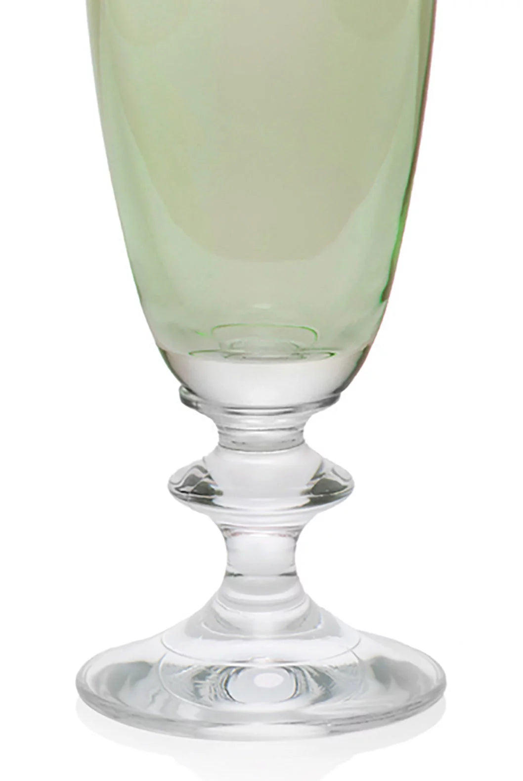 Green Set Of Two Rosy Flute Glass