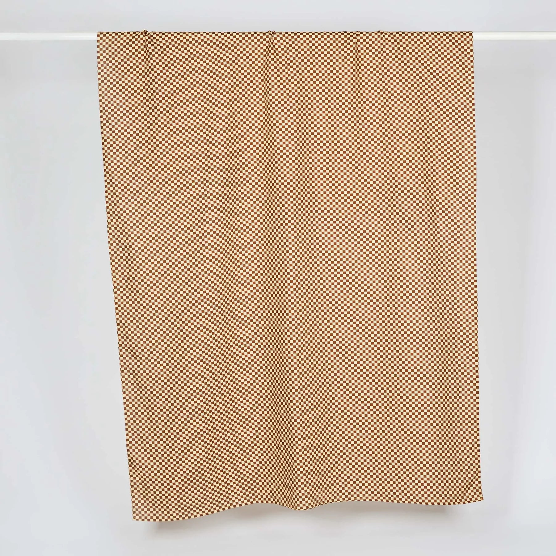 Tiny Checkers Cocoa Tablecloth | Medium